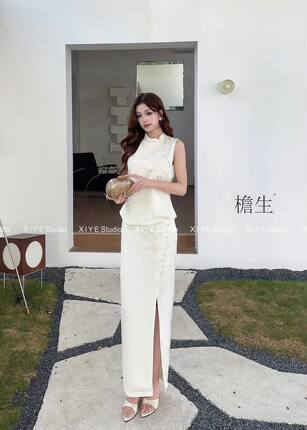 新中式国风套装女气质高级感马甲半身裙两件套2026年夏季新款女装