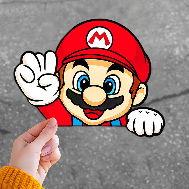 马里奥反光贴纸车身划痕遮挡