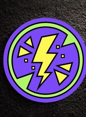 游戏个性紫色标志赛博朋克2077爆弹枪雷霆之力汽车电动车装饰贴纸