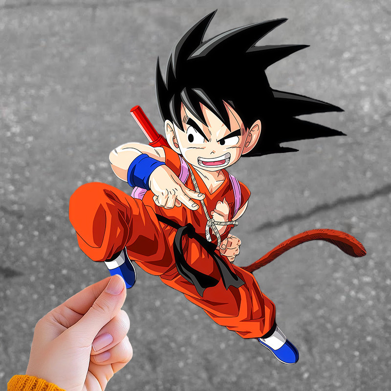 七龙珠小悟空飞踢创意车贴二次元电动车摩托车汽车油箱盖装饰贴纸