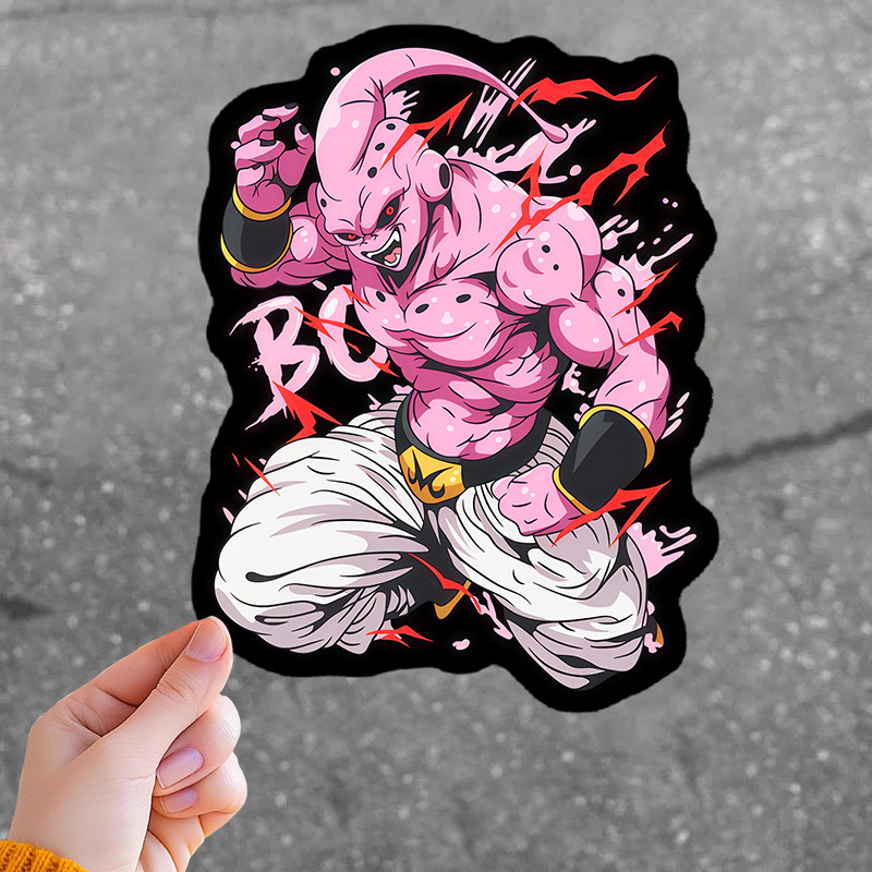 汽车贴纸七龙珠魔人布欧卡通车贴电动摩托行李箱车身玻璃划痕装饰