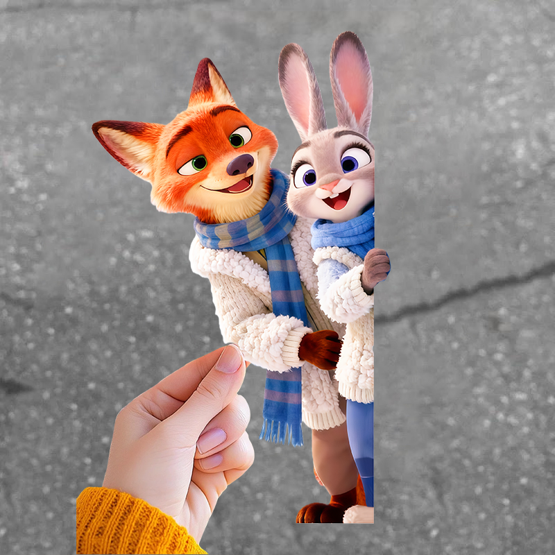 朱迪和尼克疯狂动物城创意车贴汽车摩托防水防晒贴纸装饰划痕遮挡