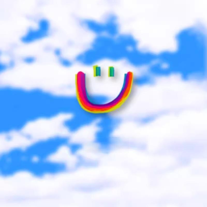 好心情幸运彩虹笑脸汽车防水贴纸