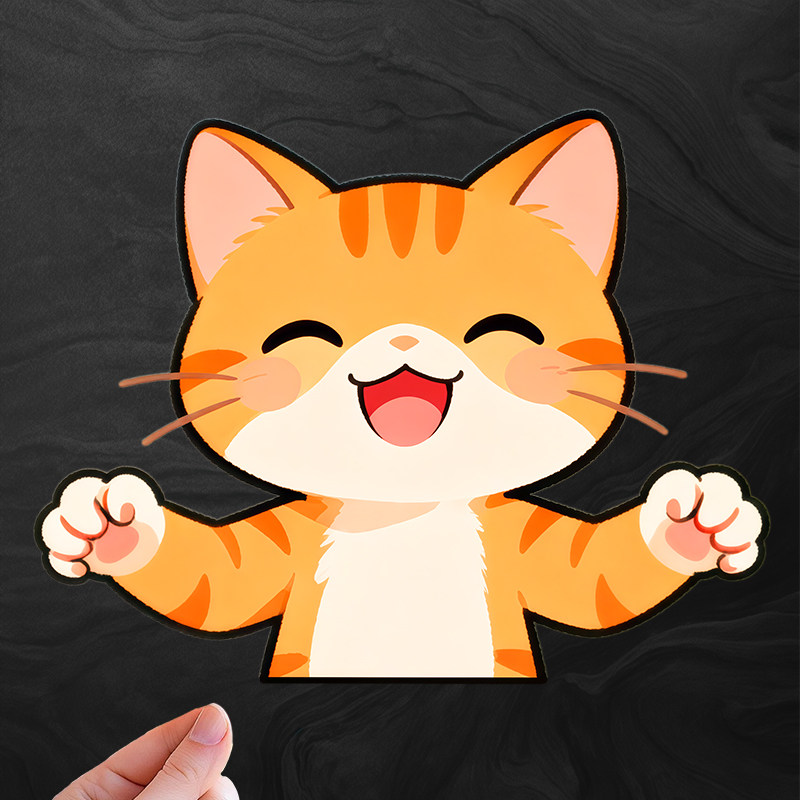 可爱小猫张开手卡通动漫汽车装饰贴全车贴纸三角窗防水贴,汽车用品/电子/清洗/改装,汽车装饰贴/反光贴,淘宝优惠券,粉丝福利购,淘宝优惠卷