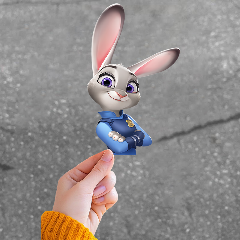 疯狂动物城兔子警官狐狸汽车贴