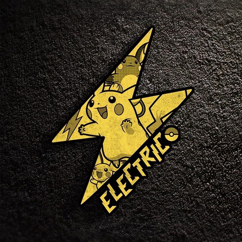 宝可梦闪电皮卡丘汽车贴纸装饰