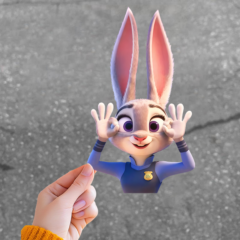 疯狂动物城兔子警官朱迪尼克车贴