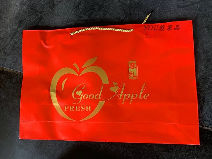 新鲜水果礼品袋单层奶油红富士青礼品袋/塑料袋