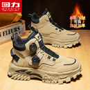 户外登山耐磨劳保工装 高帮加绒保暖棉鞋 雪地靴 冬季 回力马丁靴男款