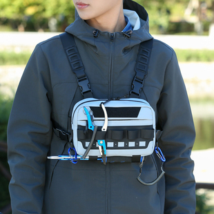 战术胸包运动跑步机车骑行马甲包快速反应多功能便携式 双肩胸挂包