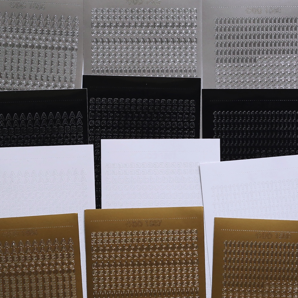 韩国sticaa字母数字咕卡贴纸