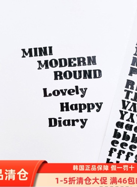 韩国lovememore圆体大小字母贴纸咕卡明星小卡diy装饰贴纸手账贴