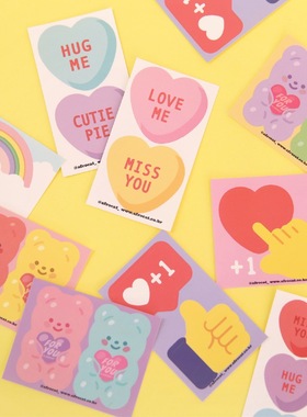 【清仓】Afrocat韩国可爱卡通照片小卡贴电脑日记手账diy纸质装饰