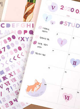 【清仓】韩国pleple彩色大写字母ins手账咕本diy装饰贴纸1张