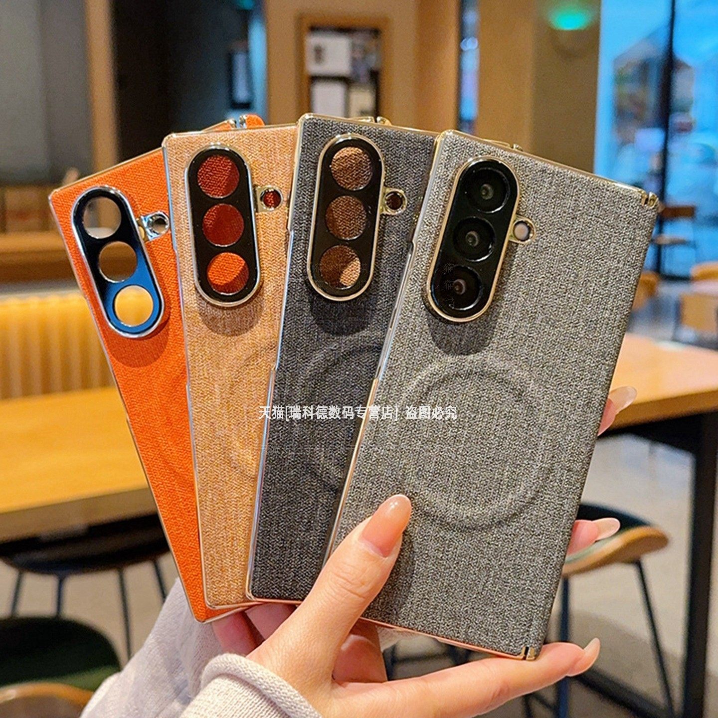 带磁吸充电适用三星zfold7手机壳新款W26纯色素皮fold7双中轴保护zflod铰链全包flod超薄Fold7防摔ford男女zf