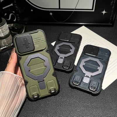 磁吸充电一体支架带挂脖绳