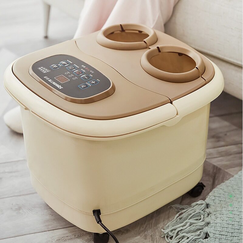 港德全自动足浴盆泡脚桶电动加热家用小型按摩恒温洗脚盆深桶F665