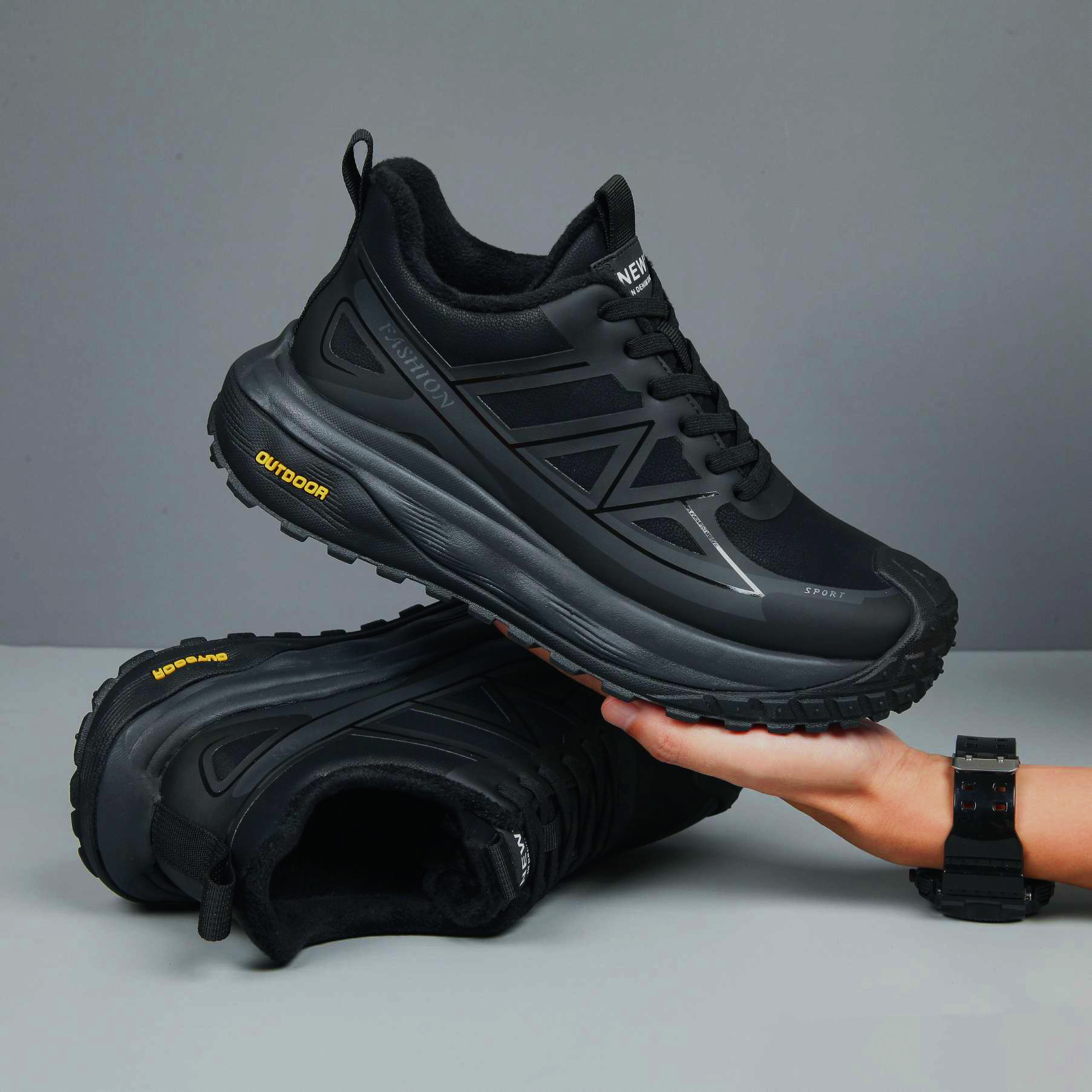 棉鞋男冬季新款加绒保暖潮流百搭休闲软厚底防滑高帮男士运动鞋子,流行男鞋,老爹鞋,淘宝优惠券,粉丝福利购,淘宝优惠卷