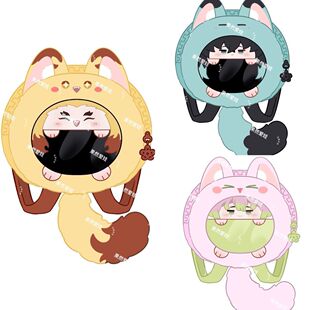 鬼灭之刃炼狱杏寿郎炎柱毛绒甘露寺蜜璃痛包动漫时透无一郎双肩包