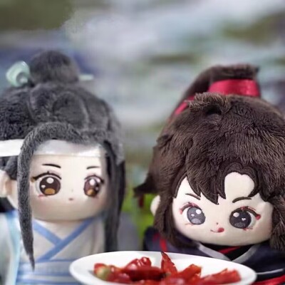 魔道祖师周边魏无羡蓝忘机属性20cm棉花娃娃站姿玩偶公仔忘羡礼物