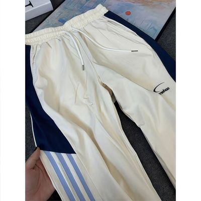 美式三条杠条纹休闲裤