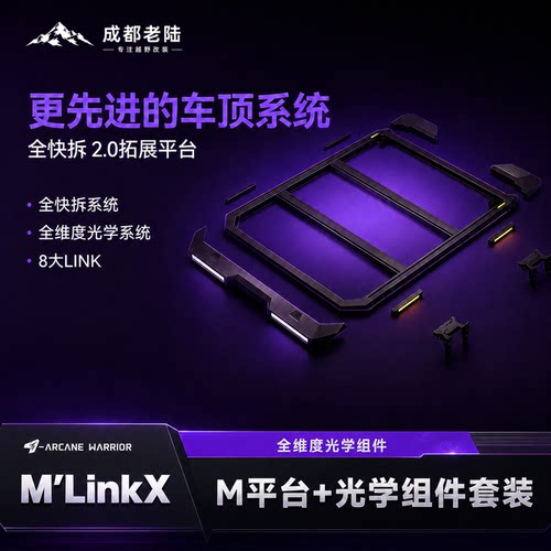 AW车顶平台+前射灯+尾翼侧翼灯