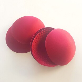 红色圆形文胸垫插片薄款女棉垫运动瑜伽按摩三色通用内衣海绵胸垫