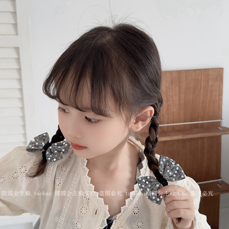 亮片蝴蝶结女孩发圈发夹小发绳