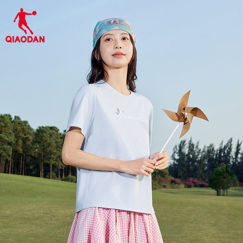 乔丹中科探女夏季修身运动T恤