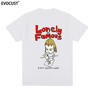 and T恤奈良美智lonely famous画画女孩卡通男 Nara短袖 Yoshitomo