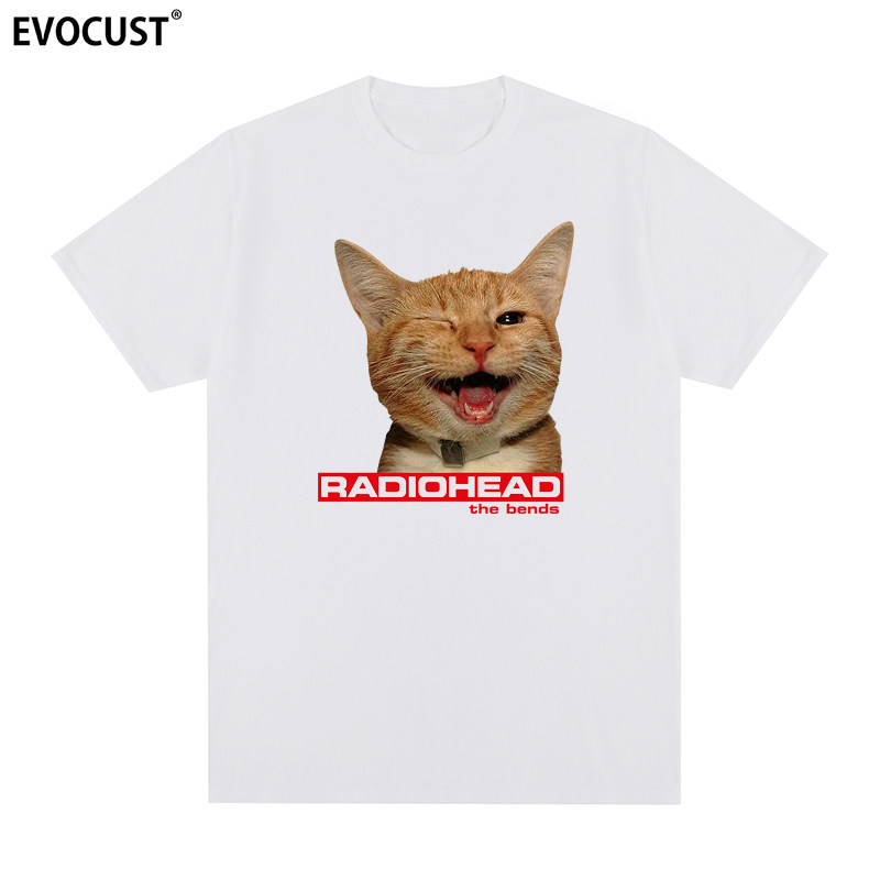 电台司令Radiohead短袖T恤The Bends Orange Cat猫INS男女情侣Tee图片