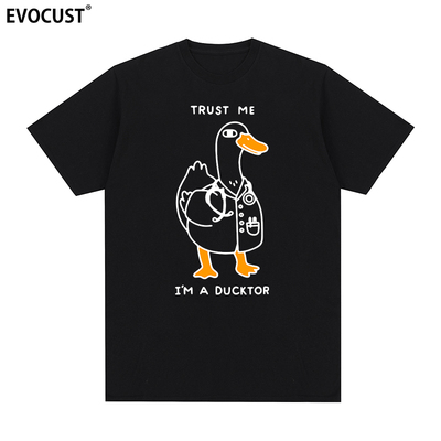 Trust me I am a ducktor短袖T恤鸭子大夫医生趣味搞怪休闲男女潮