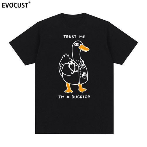Trust me I am a ducktor短袖T恤鸭子大夫医生趣味搞怪休闲男女潮