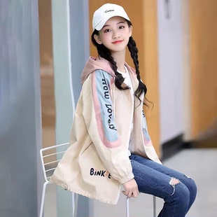 棒球服外套少女大童春秋宽松显瘦上衣初中高中学生休闲冲锋衣开衫