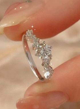 【培育】IGI培育钻石戒指18K金CVD1克拉婚戒HPHT河南人工钻戒女戒