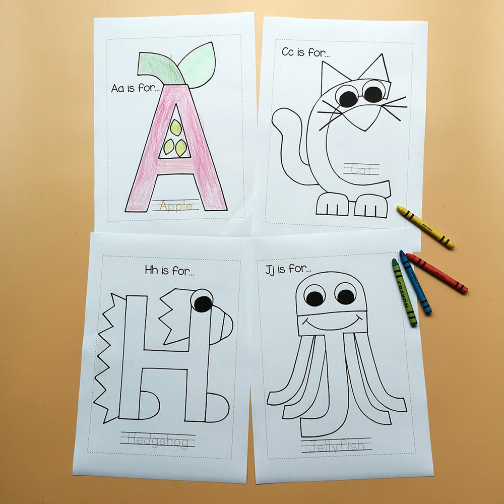 英文26个字母大写涂鸦描红幼儿早教启蒙趣味游戏儿童练习题