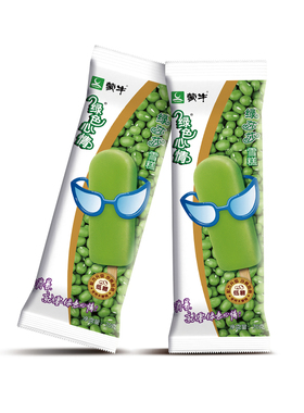 蒙牛绿色心情夏日解渴绿豆沙木糖醇雪糕怀旧冰激凌71g5支