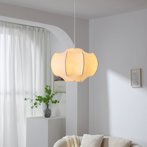 木苏蚕丝包豪斯设计民宿圆球吊灯