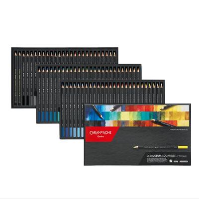CARANDACHE瑞士卡达博物馆水溶性76+2色彩铅纸盒3510.376