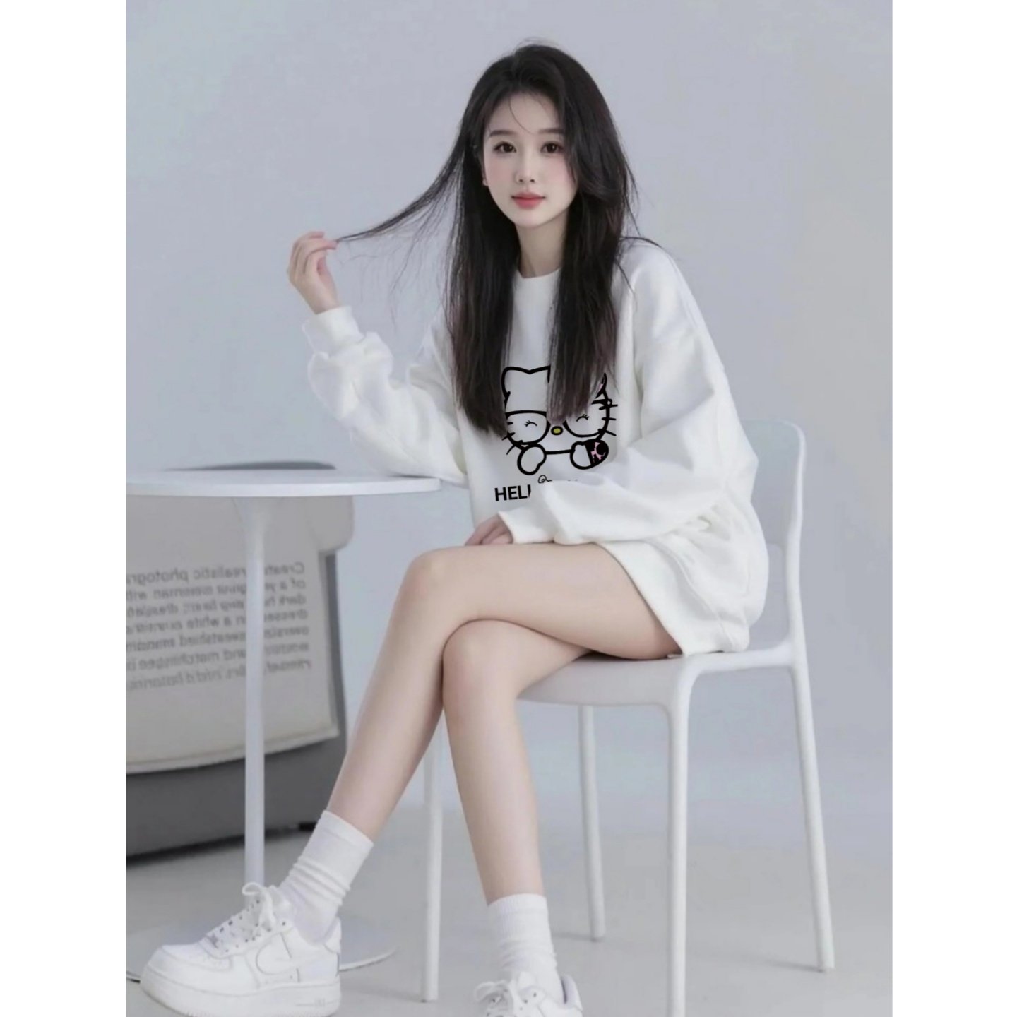 2025oversize设计感中长款白色