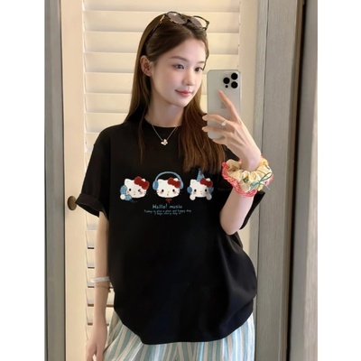 流行款HelloKitty纯棉短袖T恤