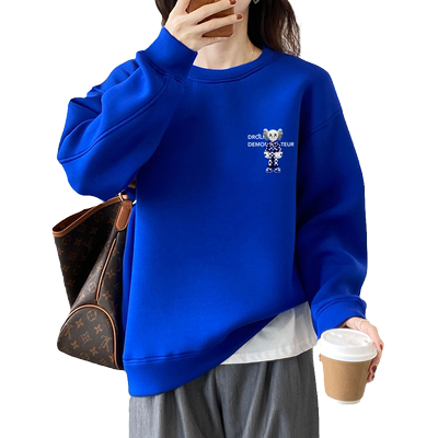 克莱因长袖上衣设计感小众宽松