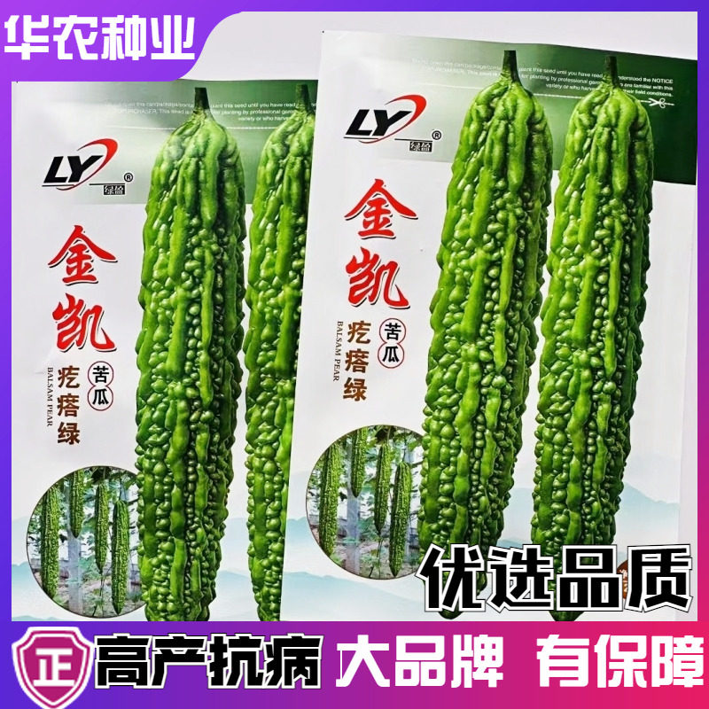 绿苦瓜种子早熟抗病淡绿皮长棒苦瓜种子微苦甘脆长苦瓜种籽子