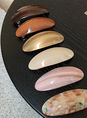 复古法式盘发夹后脑勺女夏简约发卡马尾夹高级感优雅弹簧夹子头饰