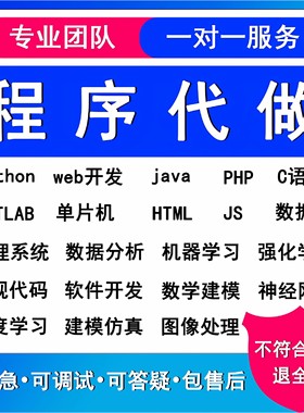 python代编程matlab深度学习C++C语言php代码定制程序代写javaC#