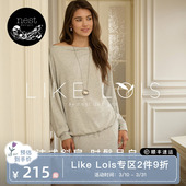 Lois裙子可外穿家居服休闲套装 斜肩T恤Like Designs女士长袖 Nest
