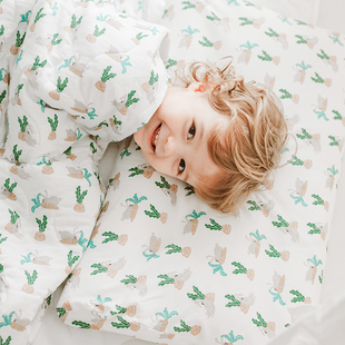 Nest Designs婴儿波浪枕午睡幼儿枕四季通用宝宝透气枕头新生儿童