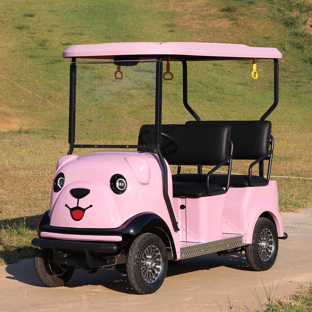 卓越4座电动扫码观光车48伏锂电代步车后驱动四轮共享观光车p21