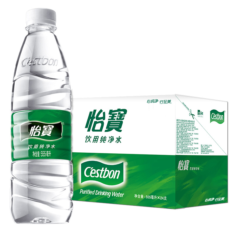 怡宝纯净水555ml*24瓶饮用水非矿泉水整箱官方旗舰家庭会议用水 咖啡/麦片/冲饮 饮用水 原图主图