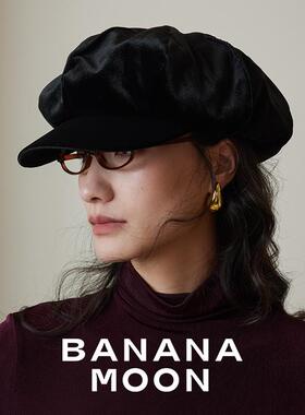 低调复古_韩国丝绒八角帽柔软温暖艺术感立体压线OVERSIZE画家帽